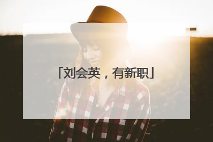 刘会英，有新职