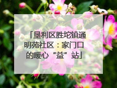 垦利区胜坨镇通明苑社区：家门口的暖心“益”站