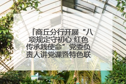 商丘分行开展“八项规定守初心 红色传承践使命”党委负责人讲党课暨特色联合党建活动