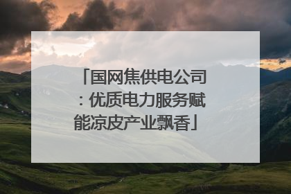 国网焦供电公司：优质电力服务赋能凉皮产业飘香