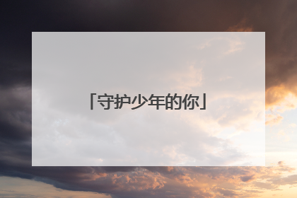 守护少年的你