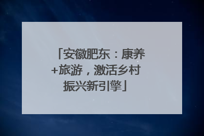 安徽肥东：康养+旅游，激活乡村振兴新引擎