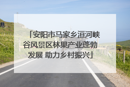 安阳市马家乡洹河峡谷风景区林果产业蓬勃发展 助力乡村振兴