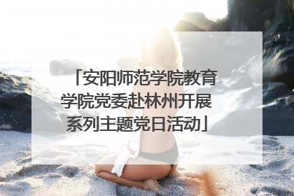 安阳师范学院教育学院党委赴林州开展系列主题党日活动