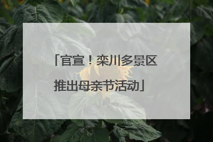 官宣！栾川多景区推出母亲节活动
