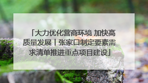 大力优化营商环境 加快高质量发展丨张家口制定要素需求清单推进重点项目建设