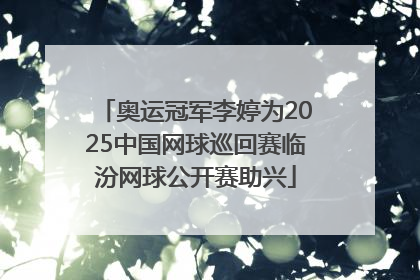 奥运冠军李婷为2025中国网球巡回赛临汾网球公开赛助兴