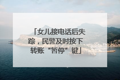 女儿接电话后失踪，民警及时按下转账“暂停”键