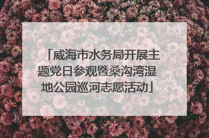 威海市水务局开展主题党日参观暨桑沟湾湿地公园巡河志愿活动