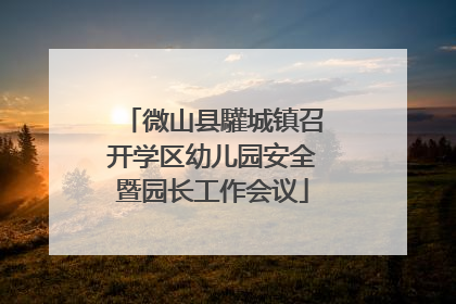 微山县驩城镇召开学区幼儿园安全暨园长工作会议