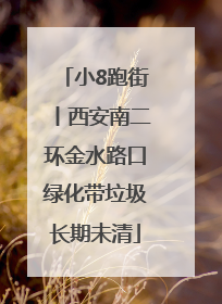 小8跑街丨西安南二环金水路口绿化带垃圾长期未清