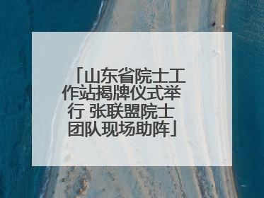 山东省院士工作站揭牌仪式举行 张联盟院士团队现场助阵