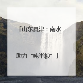 山东夏津：南水助力“吨半粮”