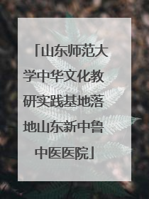山东师范大学中华文化教研实践基地落地山东新中鲁中医医院