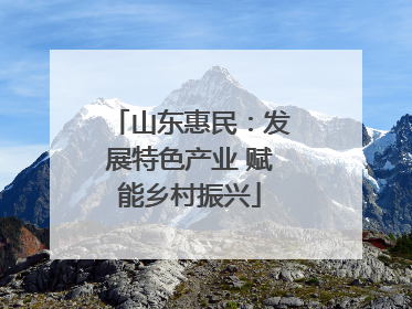 山东惠民：发展特色产业 赋能乡村振兴