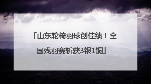 山东轮椅羽球创佳绩！全国残羽赛斩获3银1铜