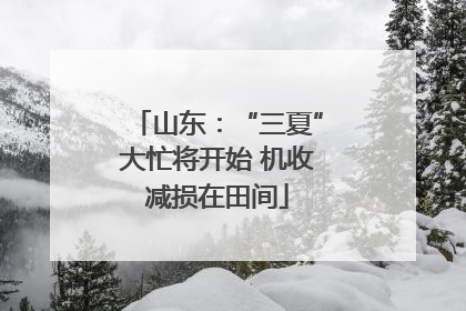山东：“三夏”大忙将开始 机收减损在田间