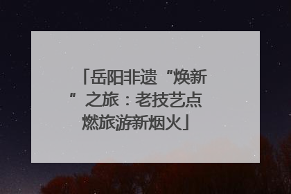 岳阳非遗“焕新”之旅：老技艺点燃旅游新烟火