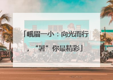 峨眉一小：向光而行，“暑”你最精彩