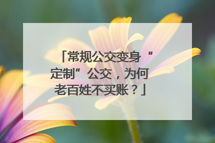 常规公交变身“定制”公交，为何老百姓不买账？