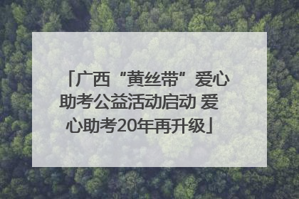 广西“黄丝带”爱心助考公益活动启动 爱心助考20年再升级