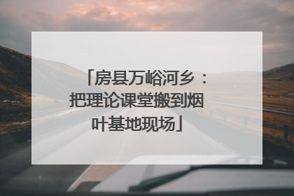 房县万峪河乡：把理论课堂搬到烟叶基地现场