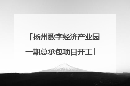 扬州数字经济产业园一期总承包项目开工