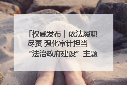 权威发布｜依法履职尽责 强化审计担当 “法治政府建设”主题系列新闻发布会市审计局专场召开