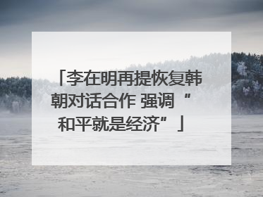 李在明再提恢复韩朝对话合作 强调“和平就是经济”
