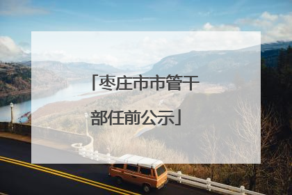 枣庄市市管干部任前公示