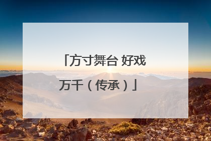 方寸舞台 好戏万千（传承）