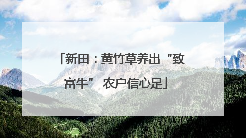 新田：黄竹草养出“致富牛” 农户信心足