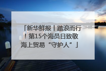 新华鲜报丨踏浪而行！第15个海员日致敬海上贸易“守护人”