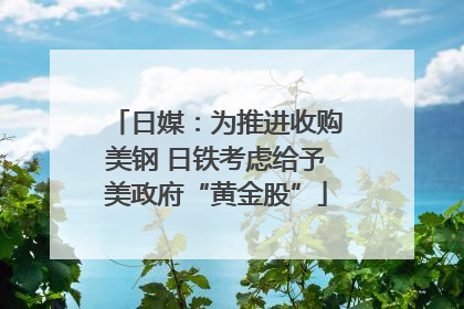 日媒：为推进收购美钢 日铁考虑给予美政府“黄金股”