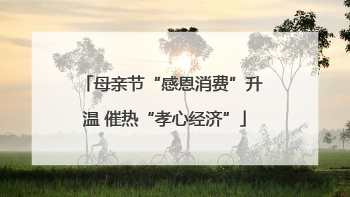 母亲节“感恩消费”升温 催热“孝心经济”