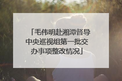 毛伟明赴湘潭督导中央巡视组第一批交办事项整改情况