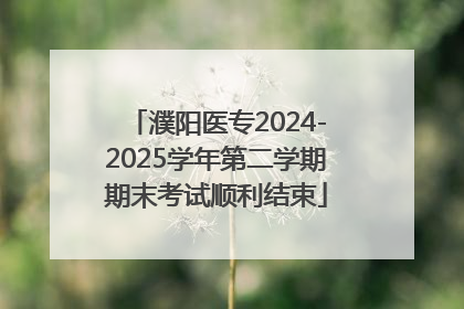 濮阳医专2024-2025学年第二学期期末考试顺利结束
