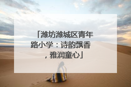 潍坊潍城区青年路小学：诗韵飘香，雅润童心