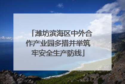 潍坊滨海区中外合作产业园多措并举筑牢安全生产防线