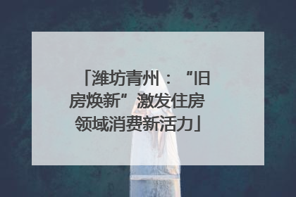 潍坊青州：“旧房焕新”激发住房领域消费新活力