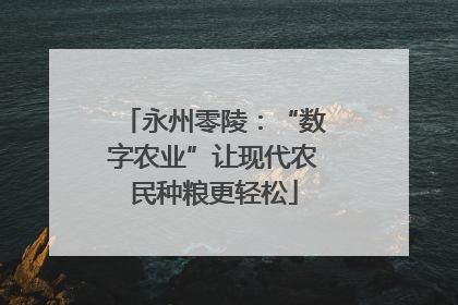 永州零陵：“数字农业”让现代农民种粮更轻松