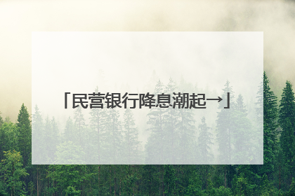 民营银行降息潮起→