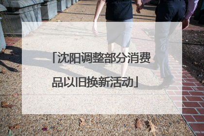 沈阳调整部分消费品以旧换新活动