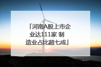 河南A股上市企业达111家 制造业占比超七成