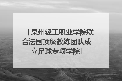 泉州轻工职业学院联合法国顶级教练团队成立足球专项学院