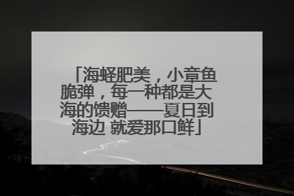 海蛏肥美，小章鱼脆弹，每一种都是大海的馈赠——夏日到海边 就爱那口鲜