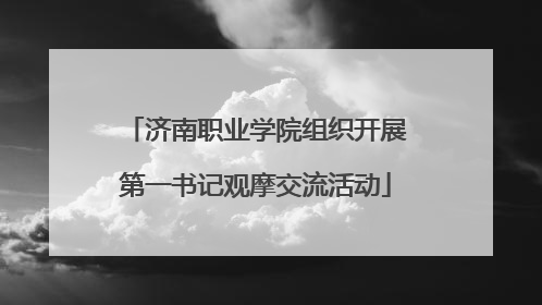 济南职业学院组织开展第一书记观摩交流活动