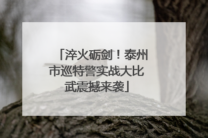 淬火砺剑！泰州市巡特警实战大比武震撼来袭