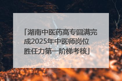 湖南中医药高专圆满完成2025年中医师岗位胜任力第一阶梯考核