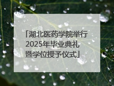 湖北医药学院举行2025年毕业典礼暨学位授予仪式